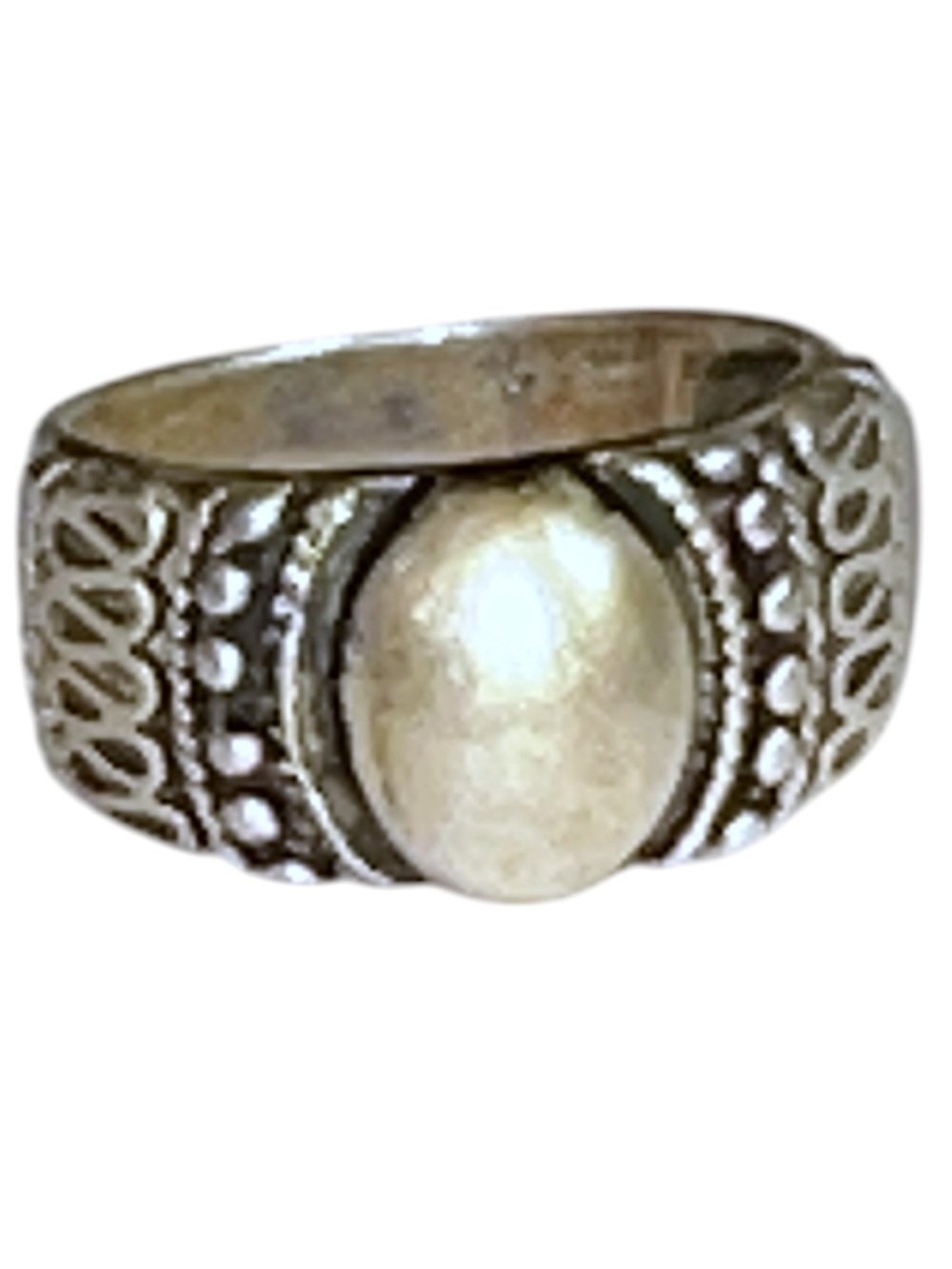 Sterling Silver Bali Style Band Ring Size 6